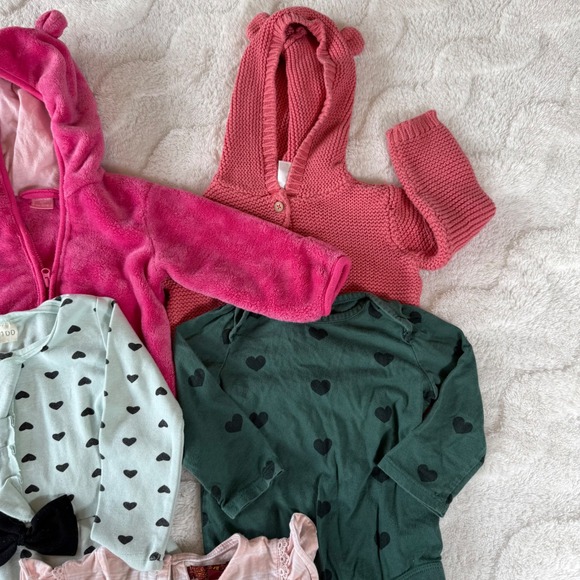 Baby Girl Clothes Lot 5pc 12-18 Months The Place Gap Simple Joys Hearts - Picture 3 of 13